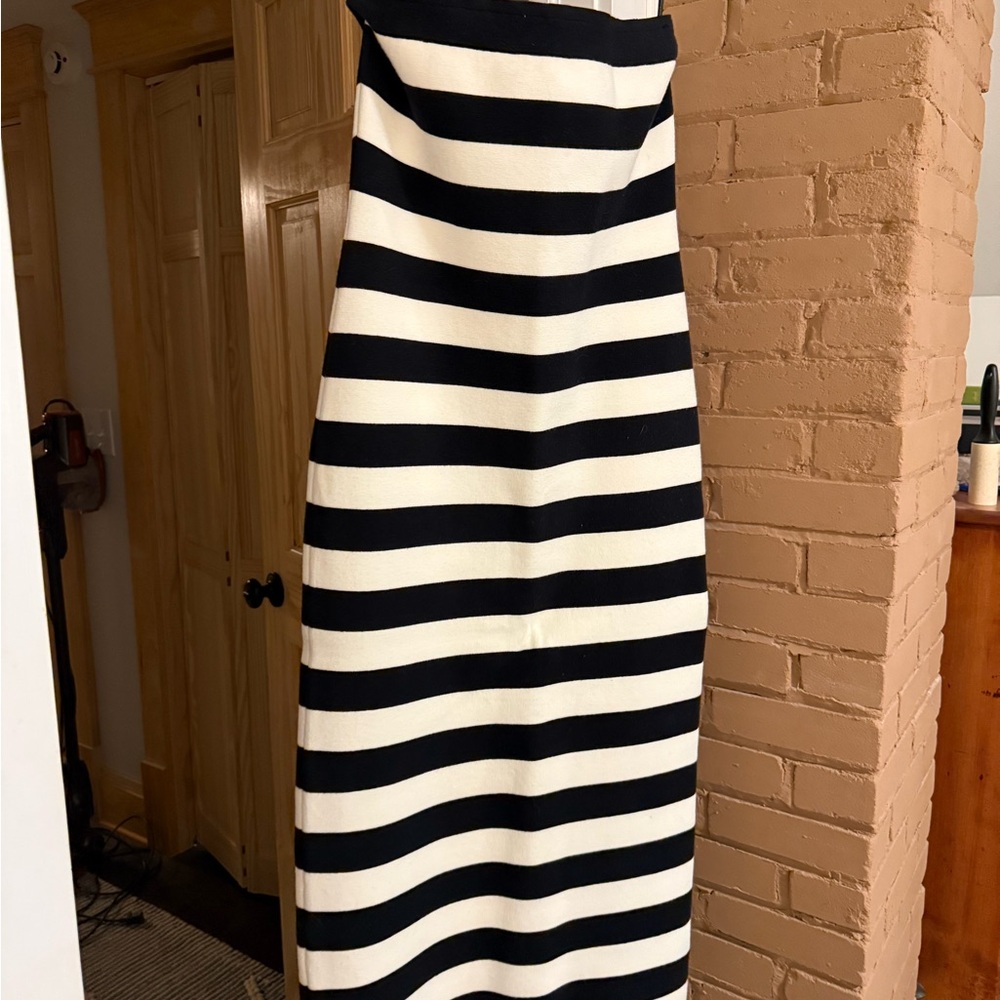 Black and White Striped Dress